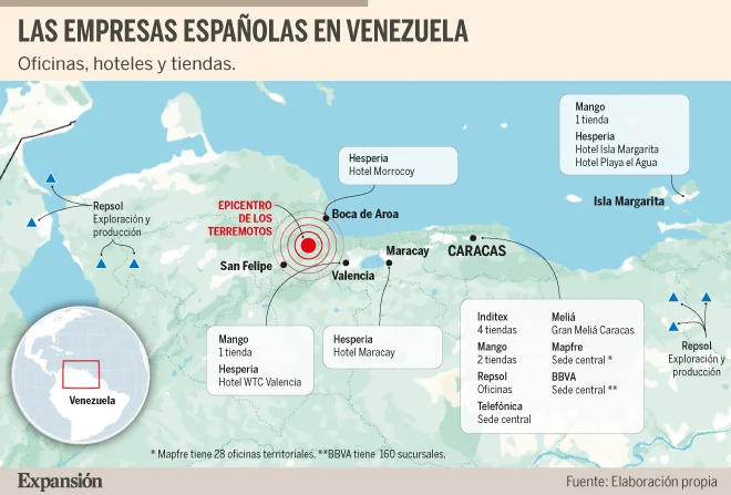 Empresas españolas como Repsol y Mango movilizan recursos para apoyar a Venezuela