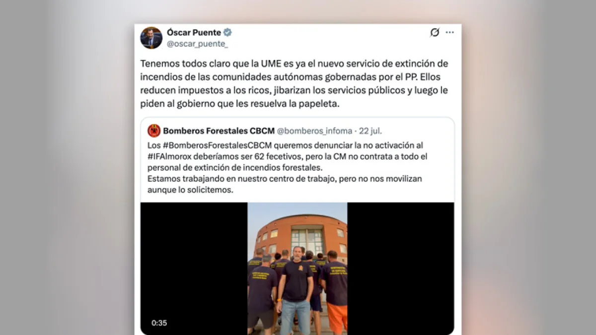 Los incendios desnudan la falta de inversión del Gobierno de Ayuso en emergencias